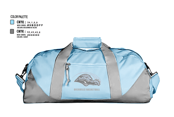 Duffle Bag, Overhills High School Basketball, Men's Basketball, Teamtime, Team time, sublimation, custom sports apparel, team uniforms, spirit wear, spiritwear, sports uniforms, custom shirts, team store, custom team store, fundraiser sports, apparel fundraiser