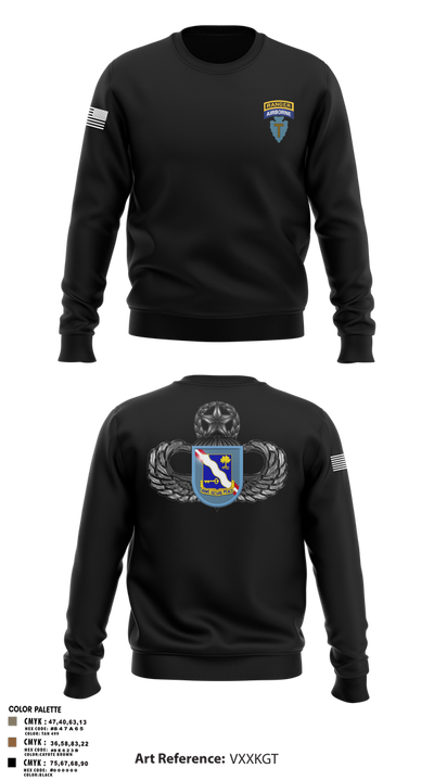 1-143rd airborne infantry regiment 54529572 Crew Neck Sweatshirt - 103