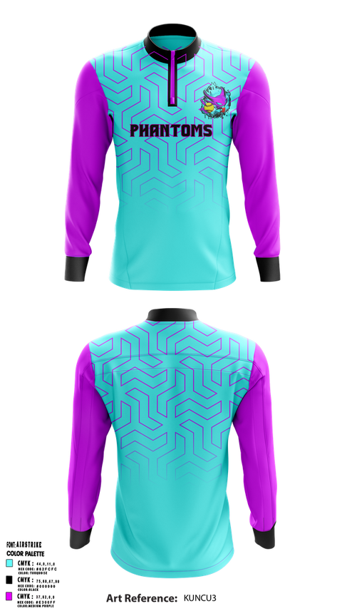 Quarter Zip Jacket, Phantoms, Baseball, Teamtime, Team time, sublimation, custom sports apparel, team uniforms, spirit wear, spiritwear, sports uniforms, custom shirts, team store, custom team store, fundraiser sports, apparel fundraiser