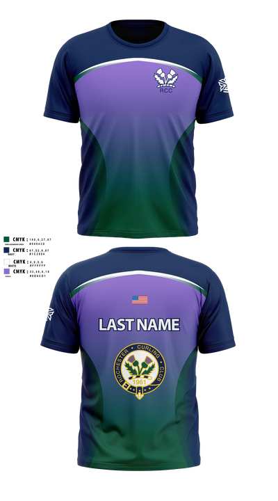 Rochester Curling Club Short Sleeve Performance Shirt - 105