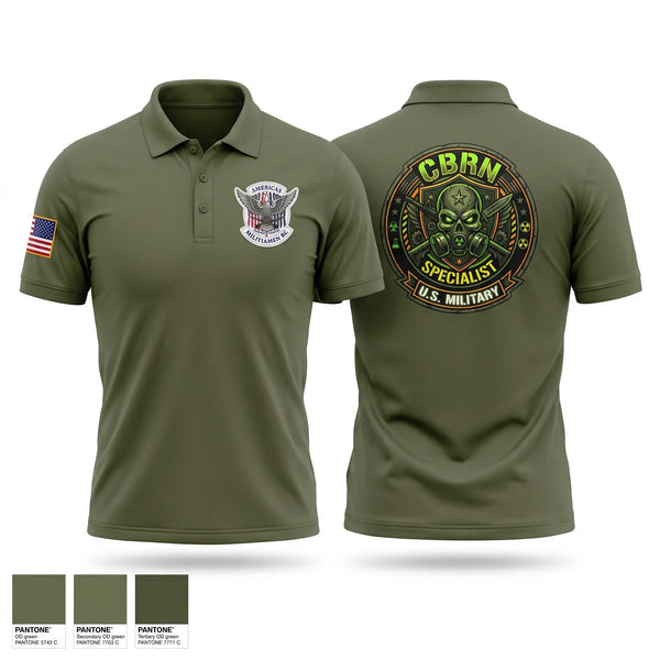 Short Sleeve Performance Polo, CBRN DEVILS, Army, Teamtime, Team time, sublimation, custom sports apparel, team uniforms, spirit wear, spiritwear, sports uniforms, custom shirts, team store, custom team store, fundraiser sports, apparel fundraiser