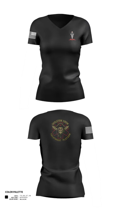 Treatment Platoon Women's Short Sleeve V-neck Shirt - 30