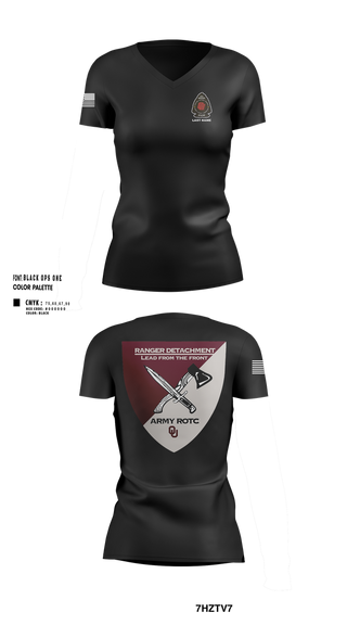 Womens Short Sleeve Vneck Shirt, FY 25-26 OU RC, Army, Teamtime, Team time, sublimation, custom sports apparel, team uniforms, spirit wear, spiritwear, sports uniforms, custom shirts, team store, custom team store, fundraiser sports, apparel fundraiser