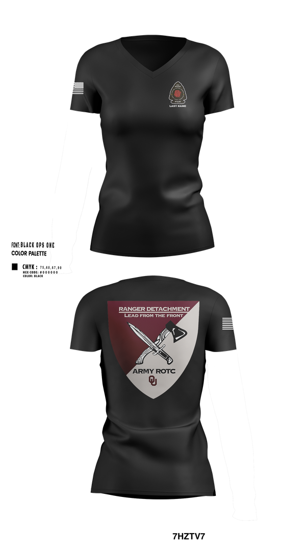Womens Short Sleeve Vneck Shirt, FY 25-26 OU RC, Army, Teamtime, Team time, sublimation, custom sports apparel, team uniforms, spirit wear, spiritwear, sports uniforms, custom shirts, team store, custom team store, fundraiser sports, apparel fundraiser