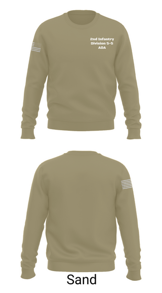 Crew Neck Sweatshirt, 2nd Infantry Division 5-5 ADA, , Teamtime, Team time, sublimation, custom sports apparel, team uniforms, spirit wear, spiritwear, sports uniforms, custom shirts, team store, custom team store, fundraiser sports, apparel fundraiser