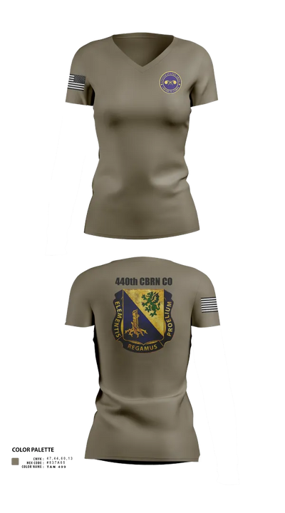 440th CBRN CO 79820871 Women's Short Sleeve V-neck Shirt - 102
