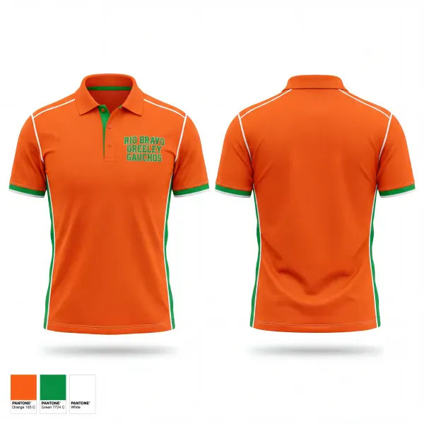 Short Sleeve Performance Polo, Rio Bravo Greeley Gauchos, Women's Basketball, Teamtime, Team time, sublimation, custom sports apparel, team uniforms, spirit wear, spiritwear, sports uniforms, custom shirts, team store, custom team store, fundraiser sports, apparel fundraiser