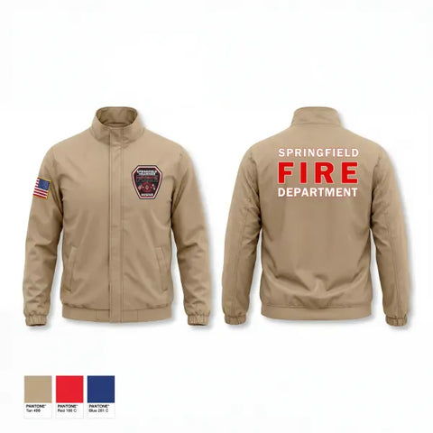 Windbreaker, Springfield Volunteer Fire Dept., Fire Department, Teamtime, Team time, sublimation, custom sports apparel, team uniforms, spirit wear, spiritwear, sports uniforms, custom shirts, team store, custom team store, fundraiser sports, apparel fundraiser