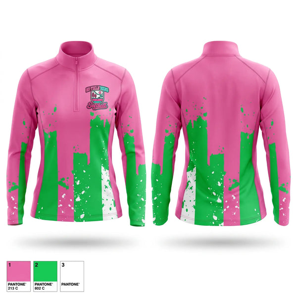 Quarter Zip Jacket, Hi’Yield’Hers 10u, Softball, Teamtime, Team time, sublimation, custom sports apparel, team uniforms, spirit wear, spiritwear, sports uniforms, custom shirts, team store, custom team store, fundraiser sports, apparel fundraiser