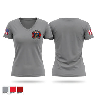 Womens Short Sleeve Vneck Shirt, AAMT FIRE, Fire Department, Teamtime, Team time, sublimation, custom sports apparel, team uniforms, spirit wear, spiritwear, sports uniforms, custom shirts, team store, custom team store, fundraiser sports, apparel fundraiser