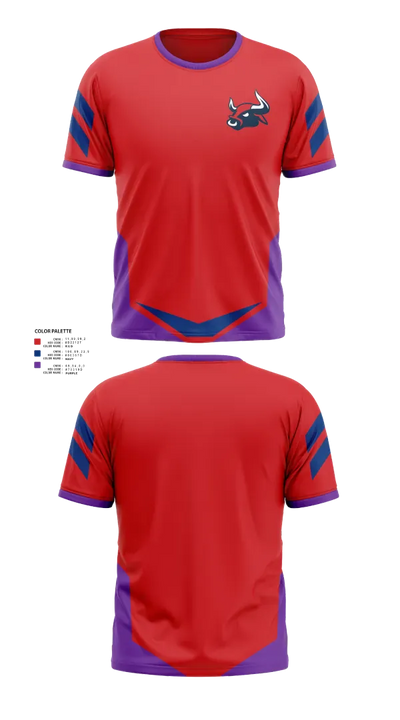 Smithtown Bulls 58321895 Short Sleeve Performance Shirt - 22
