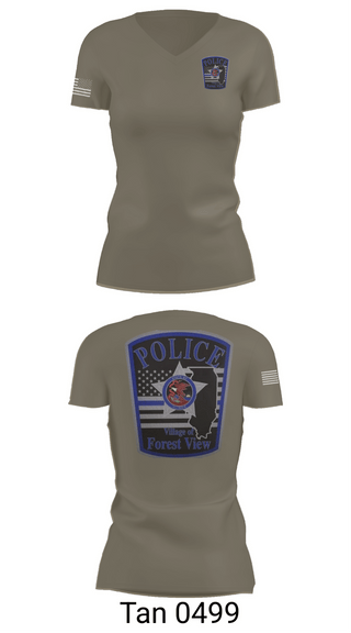 Womens Short Sleeve Vneck Shirt, Forest view police, Police, Teamtime, Team time, sublimation, custom sports apparel, team uniforms, spirit wear, spiritwear, sports uniforms, custom shirts, team store, custom team store, fundraiser sports, apparel fundraiser