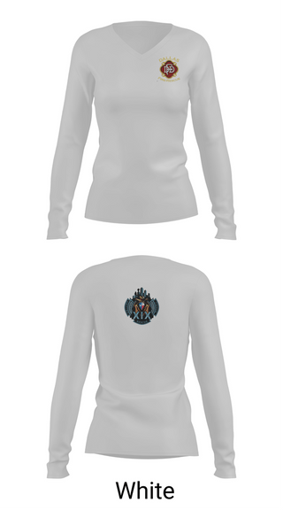 Womens Long Sleeve Vneck Shirt, Station 19, Fire Department, Teamtime, Team time, sublimation, custom sports apparel, team uniforms, spirit wear, spiritwear, sports uniforms, custom shirts, team store, custom team store, fundraiser sports, apparel fundraiser