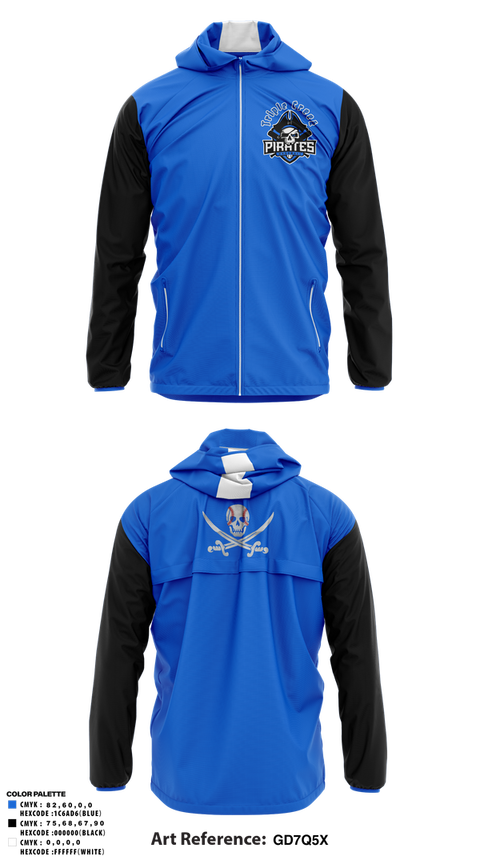 Windbreaker, Tripple Creek Pirates, Baseball, Teamtime, Team time, sublimation, custom sports apparel, team uniforms, spirit wear, spiritwear, sports uniforms, custom shirts, team store, custom team store, fundraiser sports, apparel fundraiser