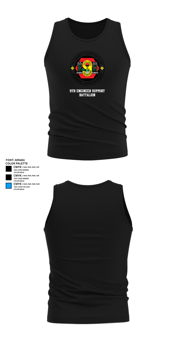 Tank Top, 9th Engineer Support Battalion, Marines, Teamtime, Team time, sublimation, custom sports apparel, team uniforms, spirit wear, spiritwear, sports uniforms, custom shirts, team store, custom team store, fundraiser sports, apparel fundraiser