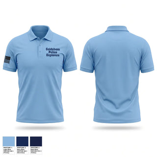 Short Sleeve Performance Polo, Goldsboro Police Explorers, Police, Teamtime, Team time, sublimation, custom sports apparel, team uniforms, spirit wear, spiritwear, sports uniforms, custom shirts, team store, custom team store, fundraiser sports, apparel fundraiser