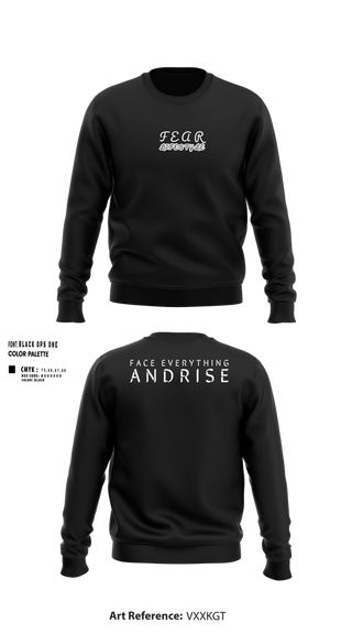 Crew Neck Sweatshirt, FearLifestyle, , Teamtime, Team time, sublimation, custom sports apparel, team uniforms, spirit wear, spiritwear, sports uniforms, custom shirts, team store, custom team store, fundraiser sports, apparel fundraiser