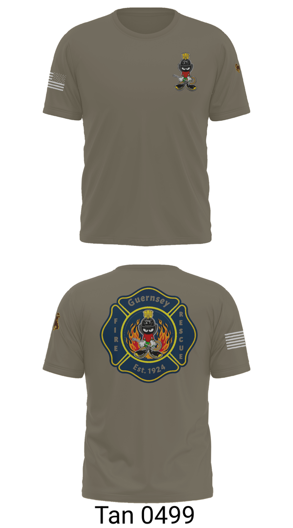 Old School Cotton Feel Shirt, Guernsey Fire & Rescue, , Teamtime, Team time, sublimation, custom sports apparel, team uniforms, spirit wear, spiritwear, sports uniforms, custom shirts, team store, custom team store, fundraiser sports, apparel fundraiser