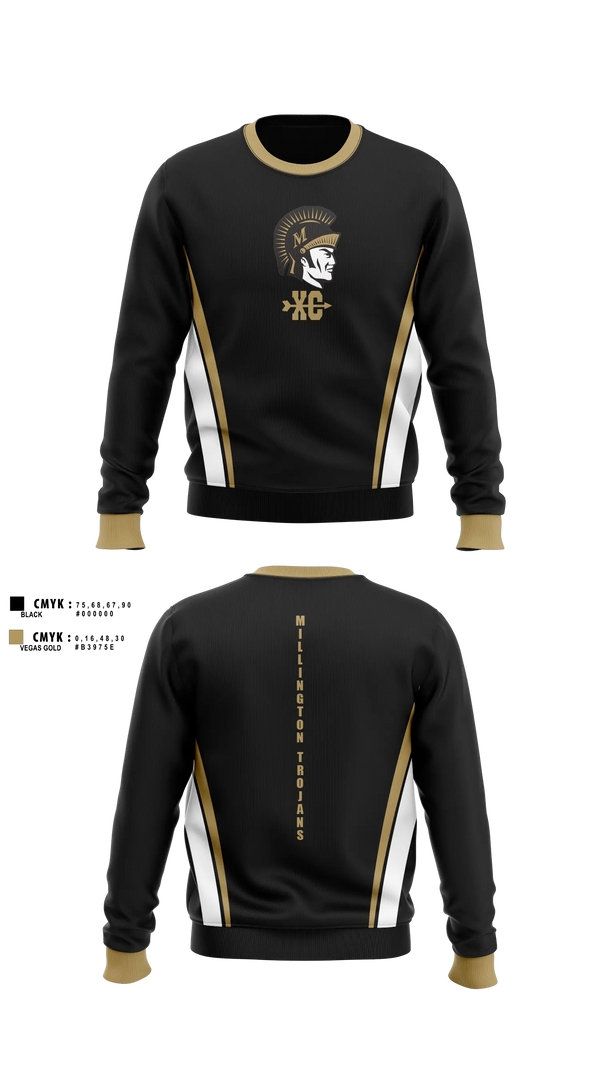 Crew Neck Sweatshirt, Millington Central High School Cross Country, Cross Country, Teamtime, Team time, sublimation, custom sports apparel, team uniforms, spirit wear, spiritwear, sports uniforms, custom shirts, team store, custom team store, fundraiser sports, apparel fundraiser