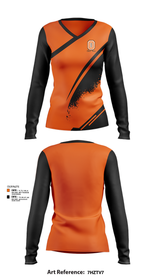Womens Long Sleeve Vneck Shirt, Ogden High School Cheer, Cheer, Teamtime, Team time, sublimation, custom sports apparel, team uniforms, spirit wear, spiritwear, sports uniforms, custom shirts, team store, custom team store, fundraiser sports, apparel fundraiser