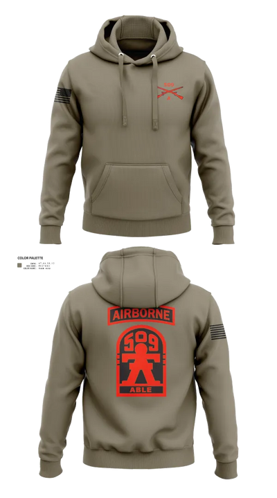 3-509th Parachute Infantry BN Able Nation 10459424 Hoodie - 22