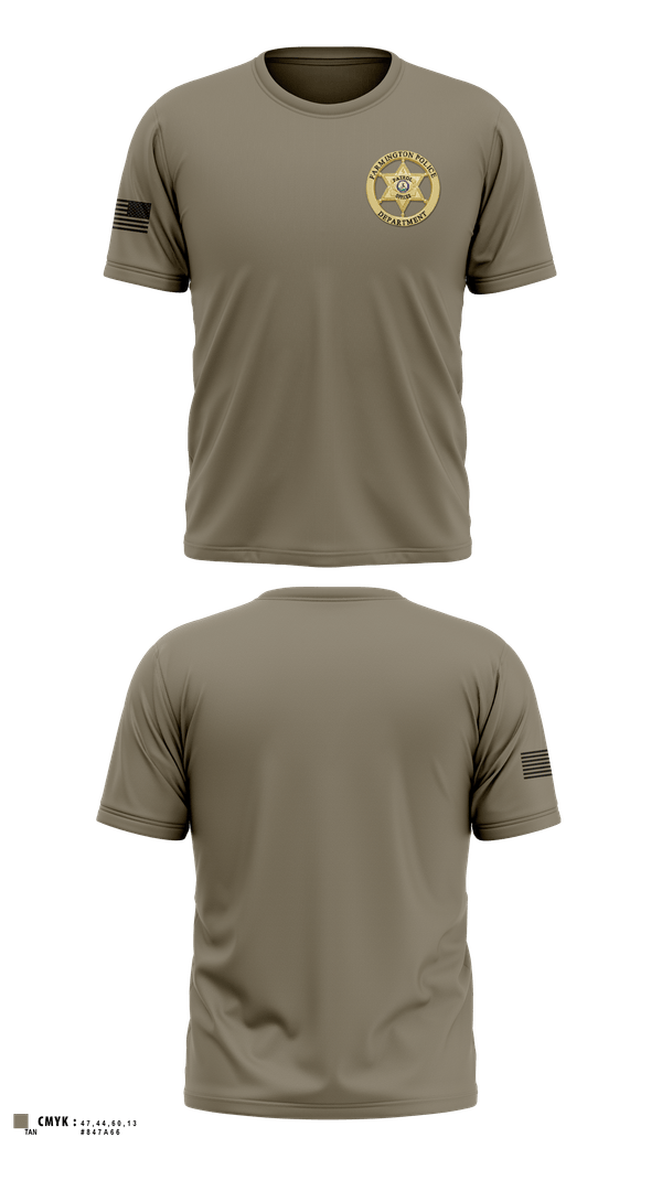 Farmington Police Department 28267932 Short Sleeve Performance Shirt - 1