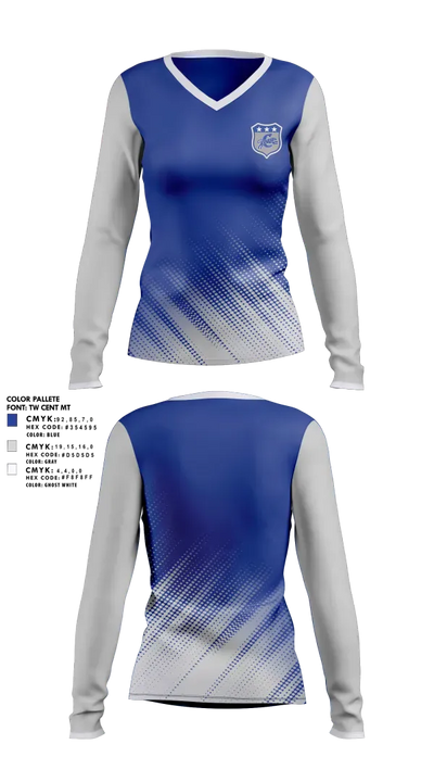 Capital High School 19072660 Women's Long Sleeve V-neck Shirt - 1
