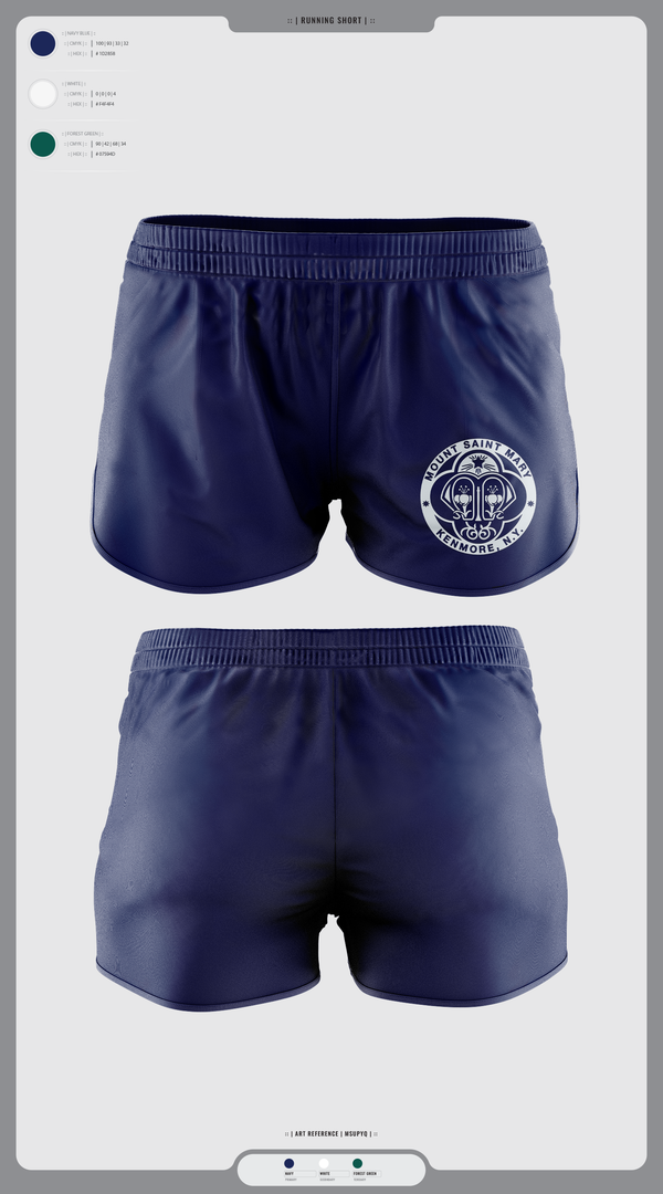 Womens Shorts, Mount St Mary Academy Dance, Spirit Store, Teamtime, Team time, sublimation, custom sports apparel, team uniforms, spirit wear, spiritwear, sports uniforms, custom shirts, team store, custom team store, fundraiser sports, apparel fundraiser