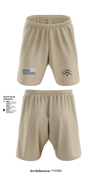Athletic Shorts With Pockets, A Co 1/167, Army, Teamtime, Team time, sublimation, custom sports apparel, team uniforms, spirit wear, spiritwear, sports uniforms, custom shirts, team store, custom team store, fundraiser sports, apparel fundraiser