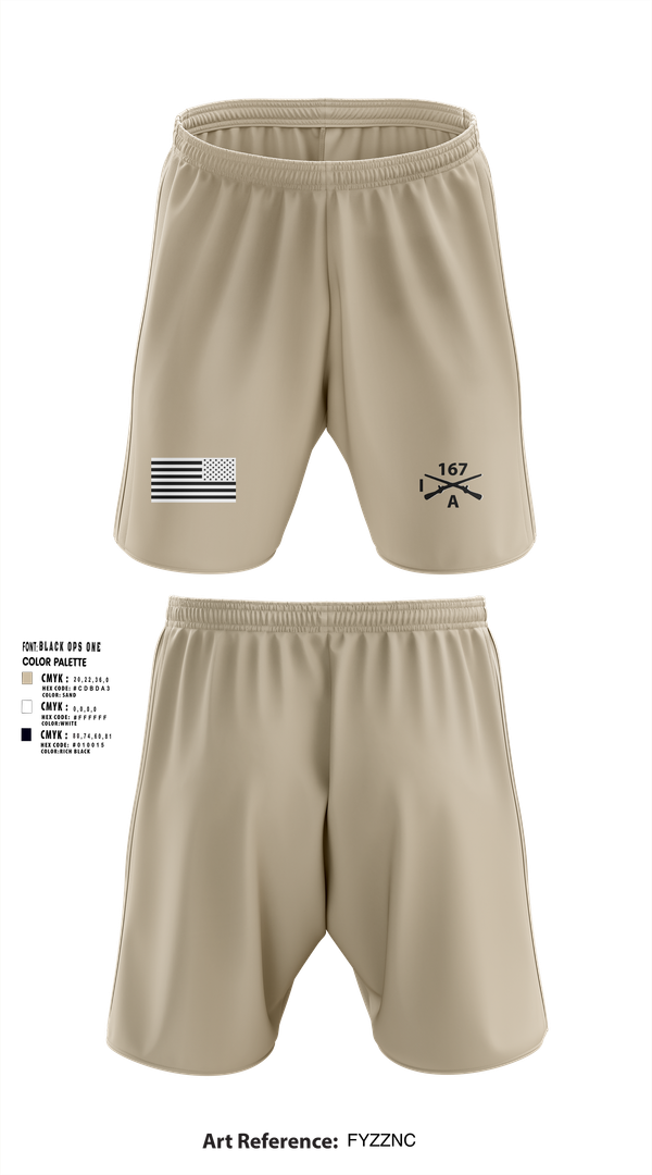 Athletic Shorts With Pockets, A Co 1/167, Army, Teamtime, Team time, sublimation, custom sports apparel, team uniforms, spirit wear, spiritwear, sports uniforms, custom shirts, team store, custom team store, fundraiser sports, apparel fundraiser