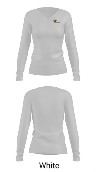 Womens Long Sleeve Vneck Shirt, AZ STARZ, Baseball, Teamtime, Team time, sublimation, custom sports apparel, team uniforms, spirit wear, spiritwear, sports uniforms, custom shirts, team store, custom team store, fundraiser sports, apparel fundraiser