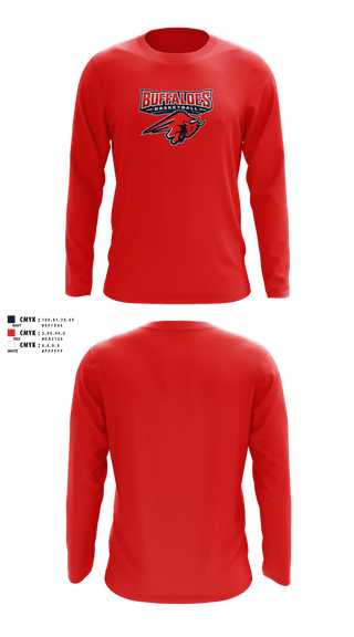 Long Sleeve Performance Shirt, Illinois Buffaloes, Men's Basketball, Teamtime, Team time, sublimation, custom sports apparel, team uniforms, spirit wear, spiritwear, sports uniforms, custom shirts, team store, custom team store, fundraiser sports, apparel fundraiser