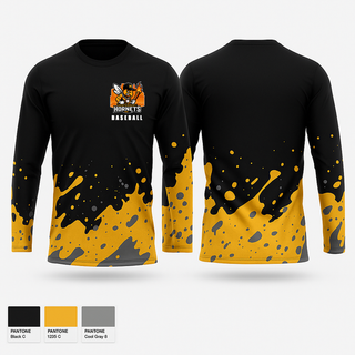 Long Sleeve Performance Shirt, Montgomery Hornets, Baseball, Teamtime, Team time, sublimation, custom sports apparel, team uniforms, spirit wear, spiritwear, sports uniforms, custom shirts, team store, custom team store, fundraiser sports, apparel fundraiser