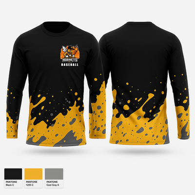 Montgomery Hornets 3546927 Long Sleeve Performance Shirt 1