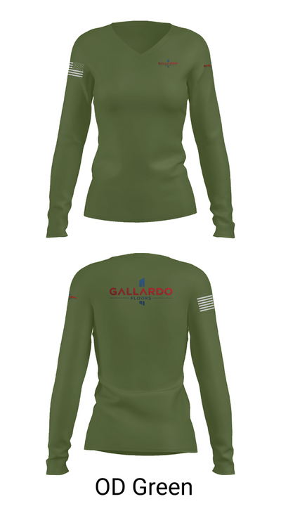 Gallardo Floor’s 5425578 Women's Long Sleeve V-neck Shirt - 57