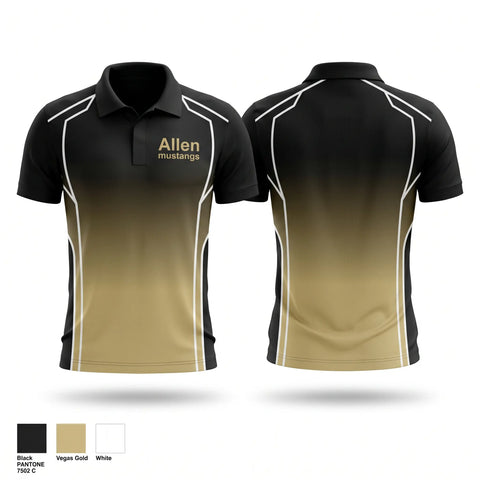Short Sleeve Performance Polo, Allen mustangs, Cheer, Teamtime, Team time, sublimation, custom sports apparel, team uniforms, spirit wear, spiritwear, sports uniforms, custom shirts, team store, custom team store, fundraiser sports, apparel fundraiser