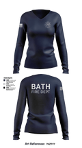 Bath NH Fire Department 51059063 Women's Long Sleeve V-neck Shirt - 26