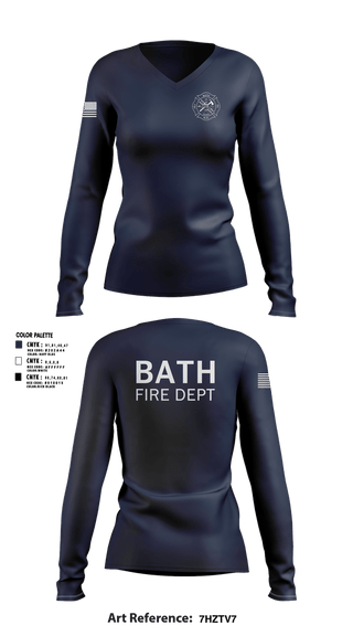 Womens Long Sleeve Vneck Shirt, Bath NH Fire Department, Fire Department, Teamtime, Team time, sublimation, custom sports apparel, team uniforms, spirit wear, spiritwear, sports uniforms, custom shirts, team store, custom team store, fundraiser sports, apparel fundraiser