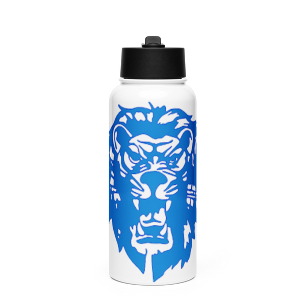 Washington Blue Lions Football 10104839 Stainless Steel Water Bottle with a Straw Lid