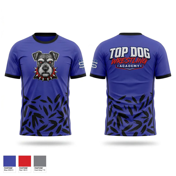 Soft Poly Tee Cotton Like Feel, Top Dog Wrestling Academy, Wrestling, Teamtime, Team time, sublimation, custom sports apparel, team uniforms, spirit wear, spiritwear, sports uniforms, custom shirts, team store, custom team store, fundraiser sports, apparel fundraiser