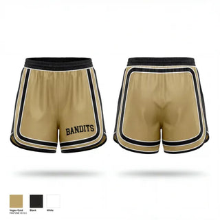Womens Shorts, Bandits, Softball, Teamtime, Team time, sublimation, custom sports apparel, team uniforms, spirit wear, spiritwear, sports uniforms, custom shirts, team store, custom team store, fundraiser sports, apparel fundraiser