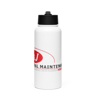 J &J GMI 6601306 Stainless Steel Water Bottle with a Straw Lid