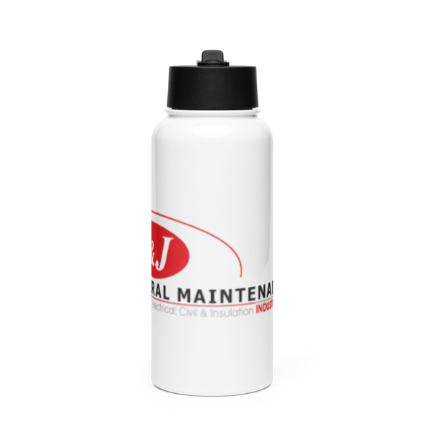 J &J GMI 6601306 Stainless Steel Water Bottle with a Straw Lid