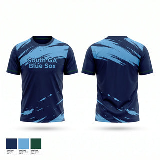 Soft Poly Tee Cotton Like Feel, South GA Blue Sox, Baseball, Teamtime, Team time, sublimation, custom sports apparel, team uniforms, spirit wear, spiritwear, sports uniforms, custom shirts, team store, custom team store, fundraiser sports, apparel fundraiser