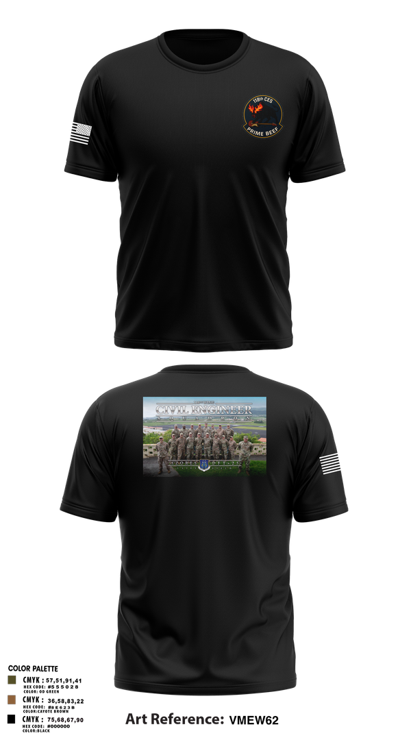 Old School Cotton Feel Shirt, 118th CES, Air Force, Teamtime, Team time, sublimation, custom sports apparel, team uniforms, spirit wear, spiritwear, sports uniforms, custom shirts, team store, custom team store, fundraiser sports, apparel fundraiser