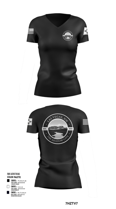 Las Vegas 60845219 Women's Short Sleeve V-neck Shirt - 15