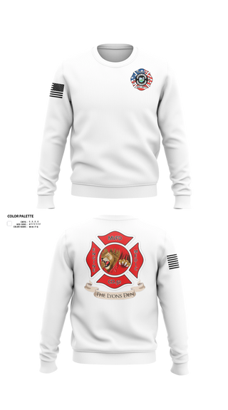 Crew Neck Sweatshirt, Company 52, Fire Department, Teamtime, Team time, sublimation, custom sports apparel, team uniforms, spirit wear, spiritwear, sports uniforms, custom shirts, team store, custom team store, fundraiser sports, apparel fundraiser