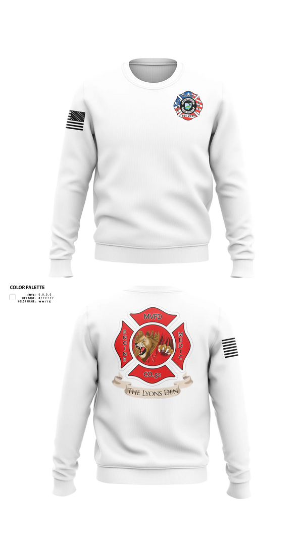 Crew Neck Sweatshirt, Company 52, Fire Department, Teamtime, Team time, sublimation, custom sports apparel, team uniforms, spirit wear, spiritwear, sports uniforms, custom shirts, team store, custom team store, fundraiser sports, apparel fundraiser