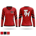 Carolina Track Hawks Women's Long Sleeve V-neck Shirt - 1