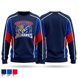 Crew Neck Sweatshirt, JagHawks, Spirit Store, Teamtime, Team time, sublimation, custom sports apparel, team uniforms, spirit wear, spiritwear, sports uniforms, custom shirts, team store, custom team store, fundraiser sports, apparel fundraiser
